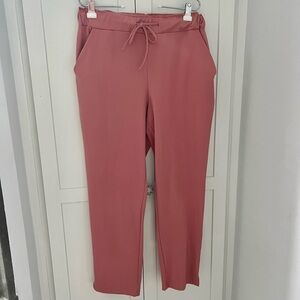 JOIE Women's Rose Pink Drawstring Trousers size large